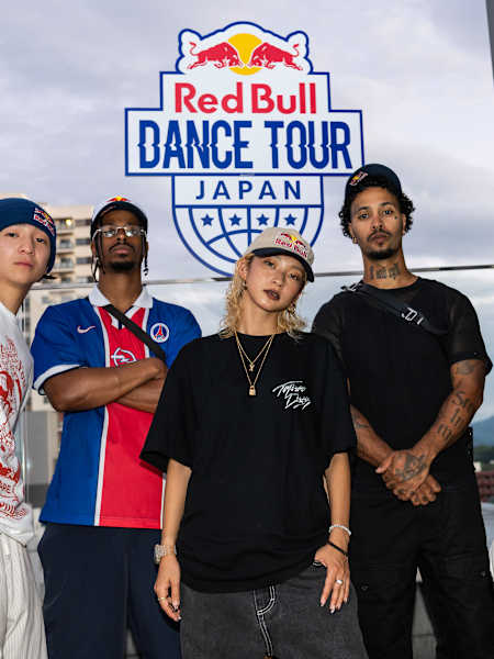 Crew portrait of the Red Bull Dancers during the Red Bull Dance Tour 2024 in Fukuoka, Japan.