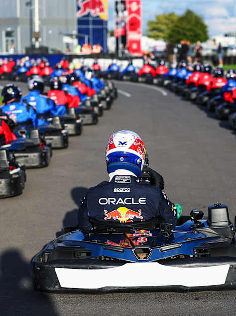 Max Verstappen started at the back of the grid at Max vs 100 at Silverstone Circuit, Northampton, England, on September 16, 2026