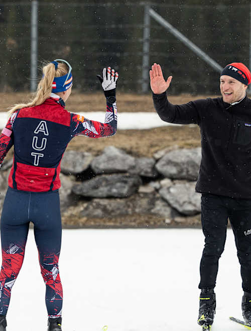 Anna Gandler und Sascha Huber vereint in Seefeld