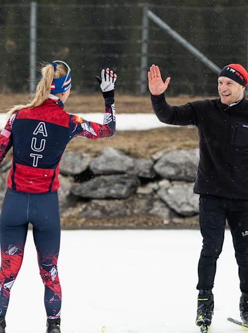 Anna Gandler und Sascha Huber vereint in Seefeld