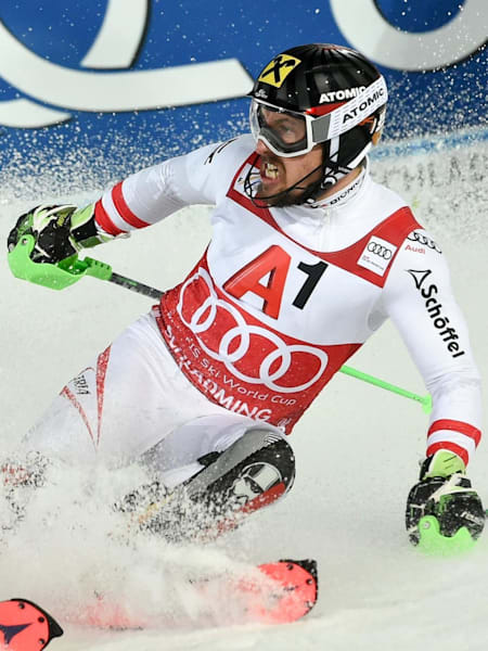 Marcel bei seinem Nightrace-Sieg in Schladming.