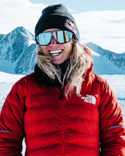 Fernanda Maciel is seen during the project 7 Summits in the Antarctica on December 20, 2022.