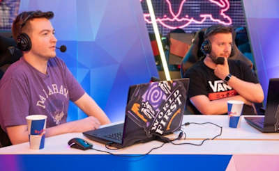MrGM casting the race to World First action live at the Red Bull Gaming Sphere in London.