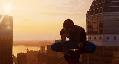 A screenshot of the Homecoming Suit from Spider-Man PS4