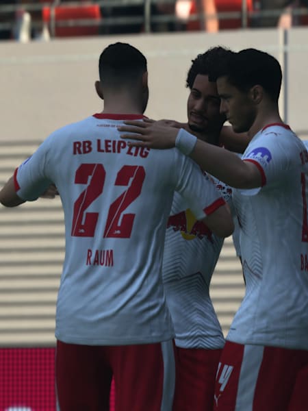 Spieler von RB Leipzig beim Torjubel in FC 26.