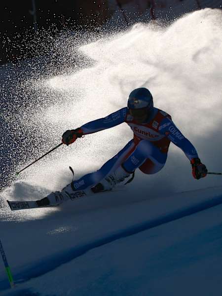 Le skieur français Alexis Pinturault en action.