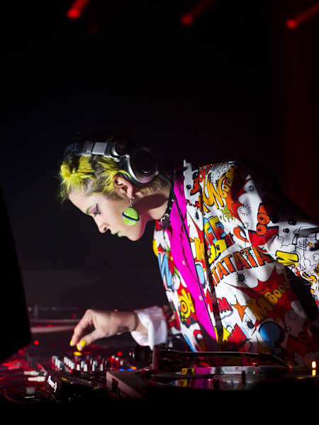 Brooke Powers performs at Transliminal on the Red Bull Music Academy stage during Dark Mofo Festival in Hobart, Australia.