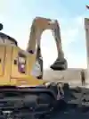 Heavy machinery in use building the Red Bull Dirt Diggers course in Germany.