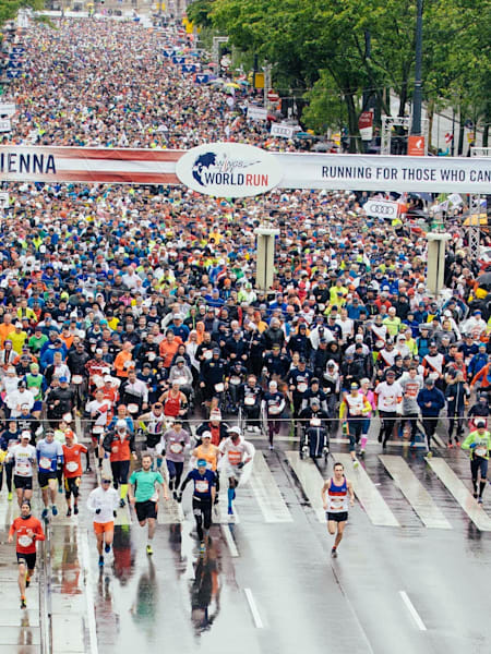 Magisch trotz Regen: Der Start 2019 in Wien.