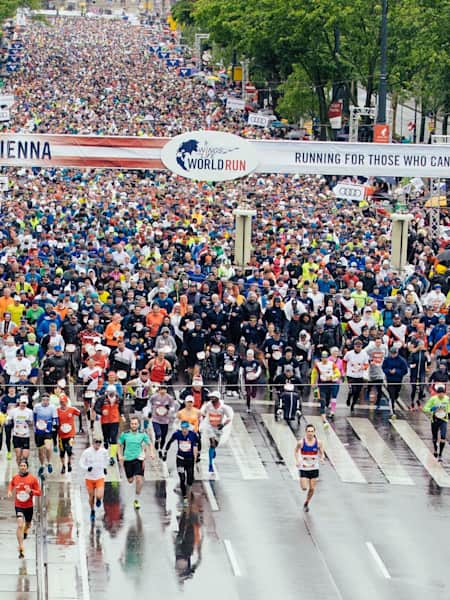 Magisch trotz Regen: Der Start 2019 in Wien.