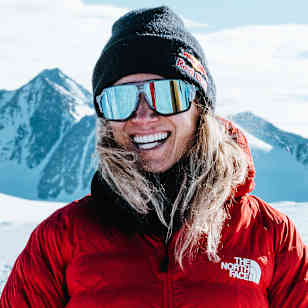 Fernanda Maciel is seen during the project 7 Summits in the Antarctica on December 20, 2022.