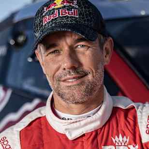 Portrait de Sébastien Loeb du Bahrain Raid Xtreme lors d'essais pour le Rallye Dakar 2023, à à Merzougha, au Maroc, en octobre 2022.