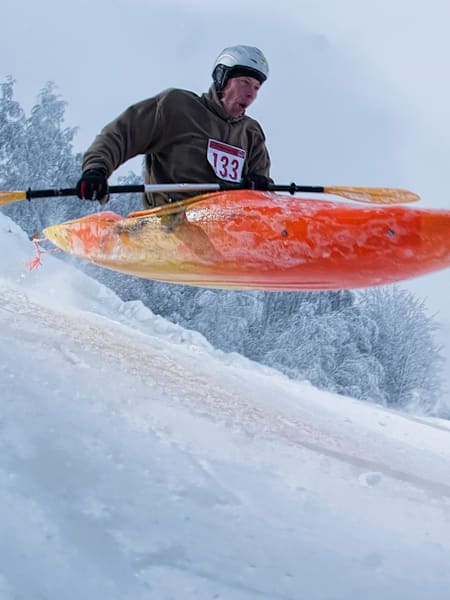 Snowkayaking