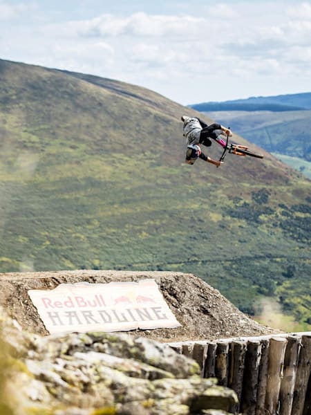Matt Jones 360s the step up on his hardtail jump bike