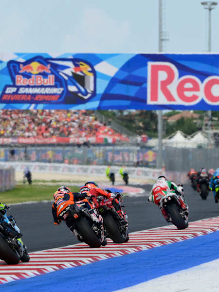 I protagonisti della MotoGP in azione nel GP di San Marino