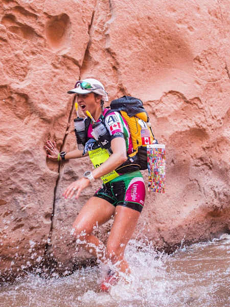 Jax Mariash during the 4 Deserts race across the Atacama Desert.