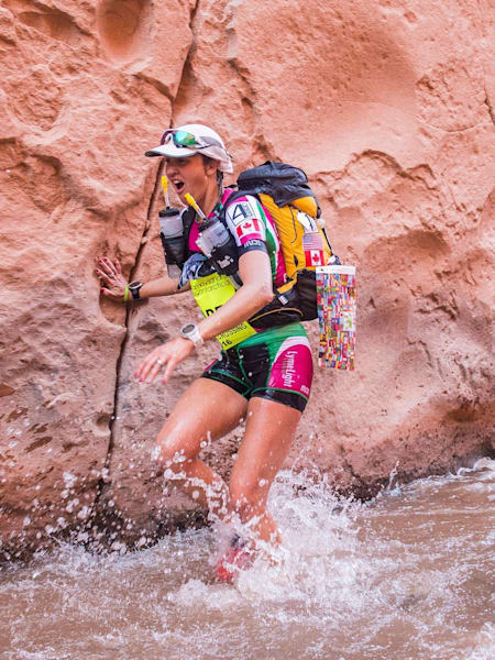 Jax Mariash during the 4 Deserts race across the Atacama Desert.