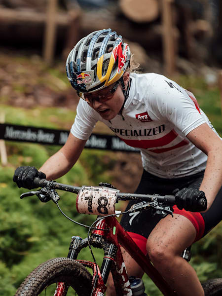 Laura Stigger mit jeder Menge Power.