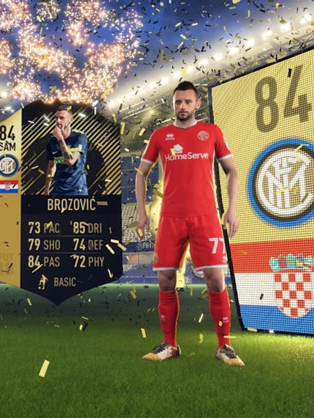 Footballer Marcelo Brozović's character in FIFA 18.