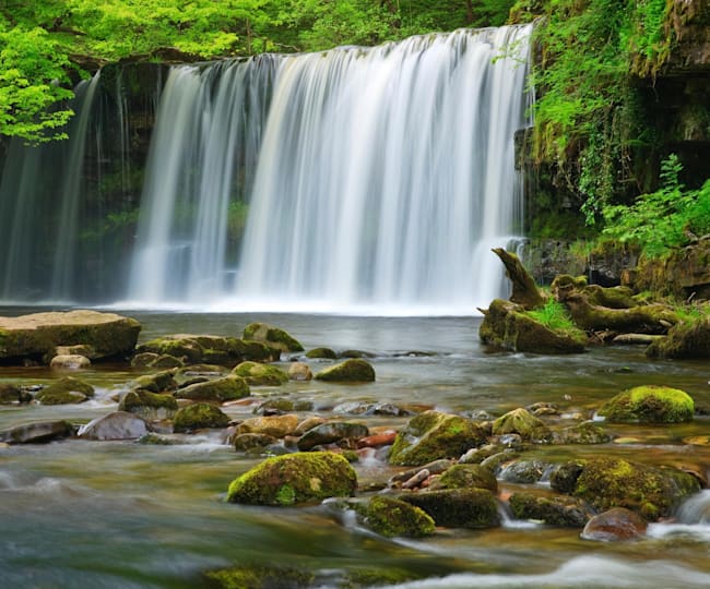 Plunge into Sgwd Gwladys – Lady Falls Plunge into Sgwd Gwladys – Lady Falls