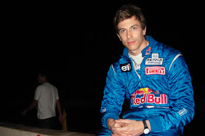 Toto Wolff: formerly with the Red Bull his chest