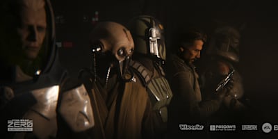 Artwork from Star Wars Zero Company shows several characters