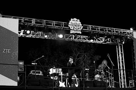 Bol Jani entertains crowd at Red Bull Off The Roof show in Karachi, Pakistan at Arts Council on September 3, 2023