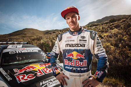 Mike Whiddett poses for a portrait on Franschhoek Pass, Cape Town, South Africa, during his Conquer The Cape project.