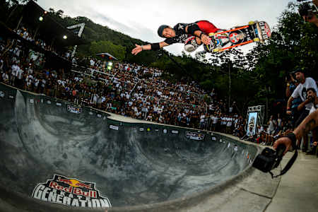 Christian Hosoi at Red Bull Skate Generation in Florianopolis, Brazil on April 6th, 2014 