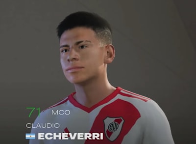 El futbolista Claudio Echeverri es uno de los mejores jugadores jóvenes que se han fichado en EA Sports FC 25 para el centro del campo.