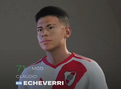 El futbolista Claudio Echeverri es uno de los mejores jugadores jóvenes que se han fichado en EA Sports FC 25 para el centro del campo.