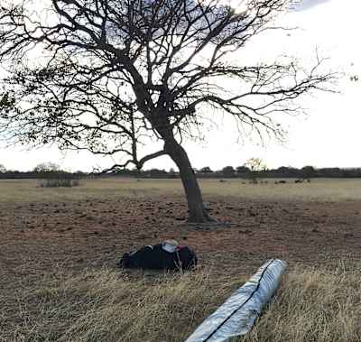 Pouso improvisado no meio do sertão