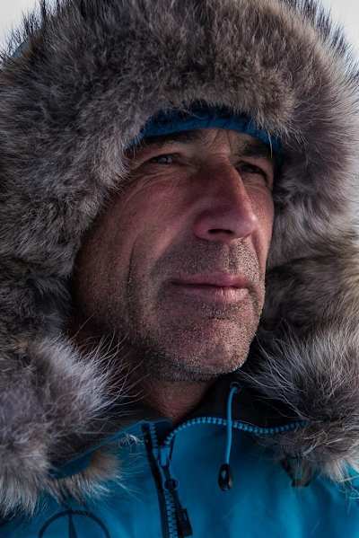 Mike Horn en un retrato tomado en la Antártica.