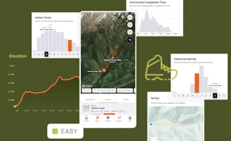Fotos verschiedener Screens der Strava-App.