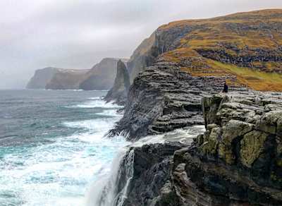 A rocky coastal line