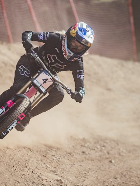Tahnèe Seagrave performs at UCI DH World Cup in Lenzerheide, Switzerland on September 4, 2021.
