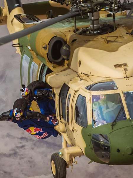 Crown Prince Al Hussein Piloting the Helicopter