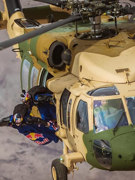 Crown Prince Al Hussein Piloting the Helicopter