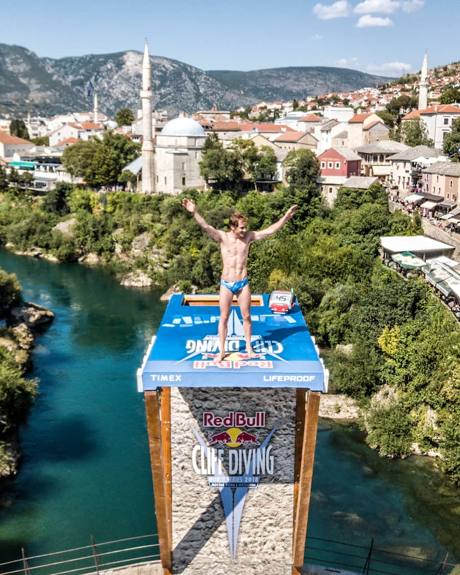 Timex red deals bull cliff diving