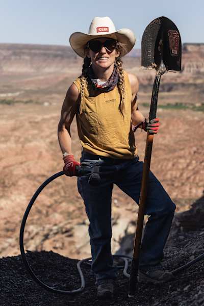 Casey Brown seen at Red Bull Rampage in Virgin, Utah, USA on October 3, 2024.