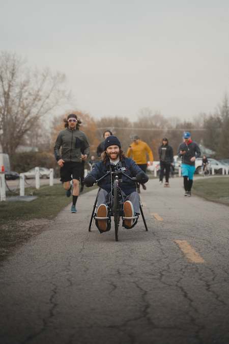 Ben Leclair participating in Wings for Life World Run in 2021