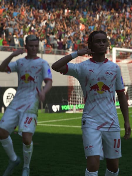 RB Leipzig-Star Xavi Simons mit seinem Signature Jubel in FC 25