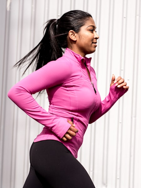 Female runner in the sunshine