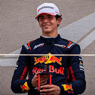 Ernesto Rivera on the podium of Eurocup 3 Portimao 2025