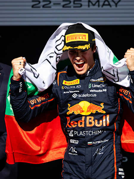 Nikola Teslov on the podium in Monaco 2025