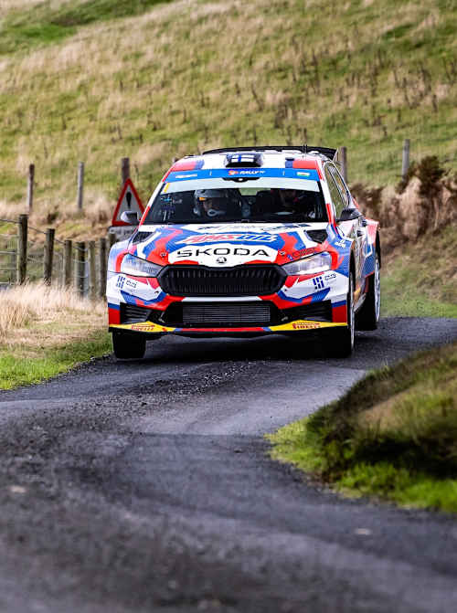 Suninen is firmly in the lead battle on Rali Ceredigion
