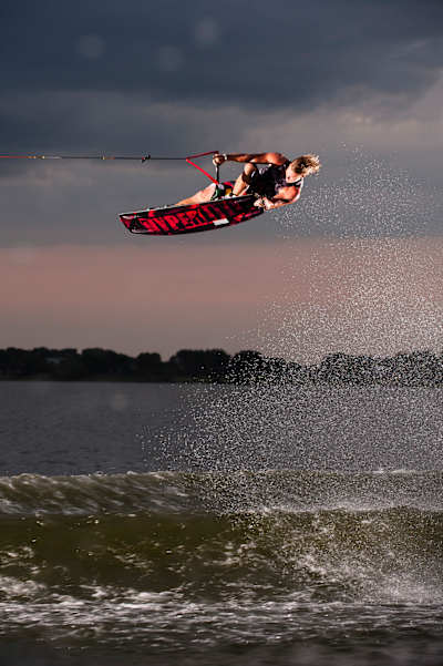JD Webb pictured for the cover of TransWorld Wakeboarding Magazine.