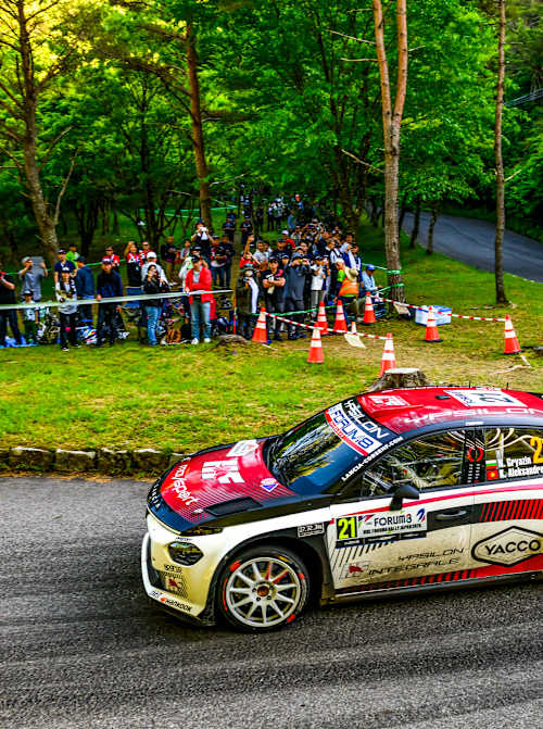 Nikolay Gryazin led WRC2 going into Sunday