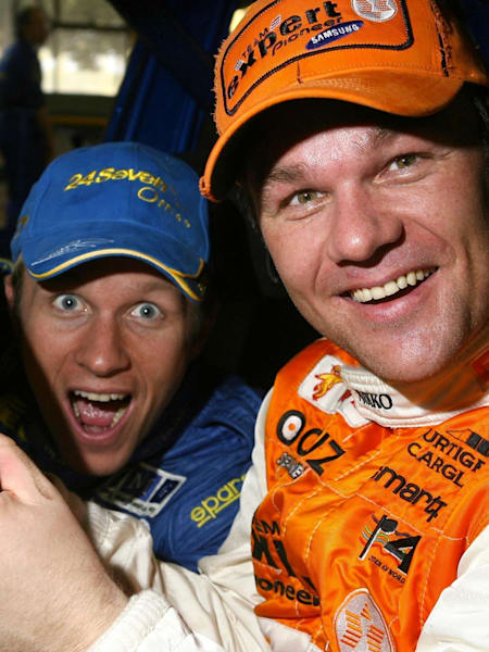 Petter Solberg mit seinem Bruder Henning bei der Rallye Argentinien 2006.