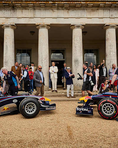 Christian Klien and Mark Webber are seen at Goodwood Festival of Speed 2024 Chichester, United Kingdom on July 14 2024